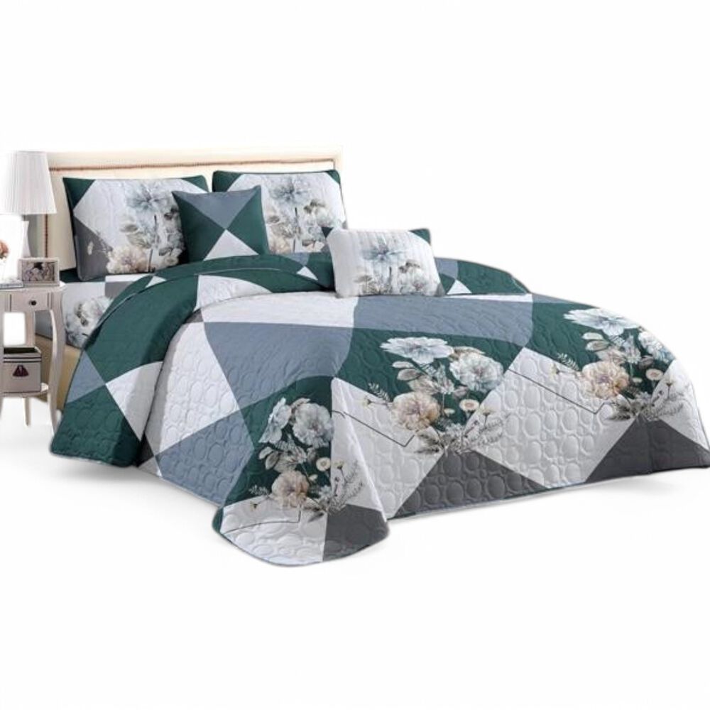 Cubrecama De Verano 2 Plazas Quilt + 2 Fundas De Almohada Cobertor Delgado Qvr2-47 image number 0.0