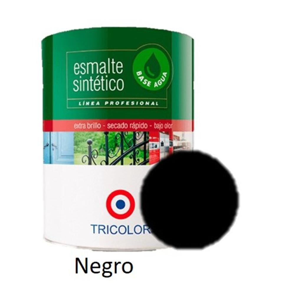 Esmalte Sintetico Base Agua Profesional 1/4 Gl (945ml) Negro - Tricolor image number 0.0