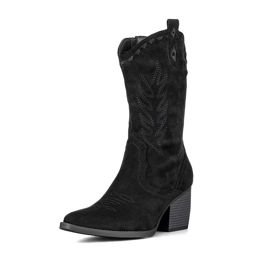 Botin Casual Mujer Vintage Moda Cowboy Bordado Weide Qbm21 image number 4.0