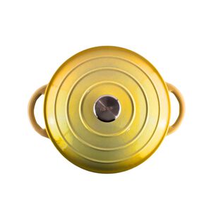 Olla Hierro Fundido 26cm Amarilla Keep Antiadherente Cocina