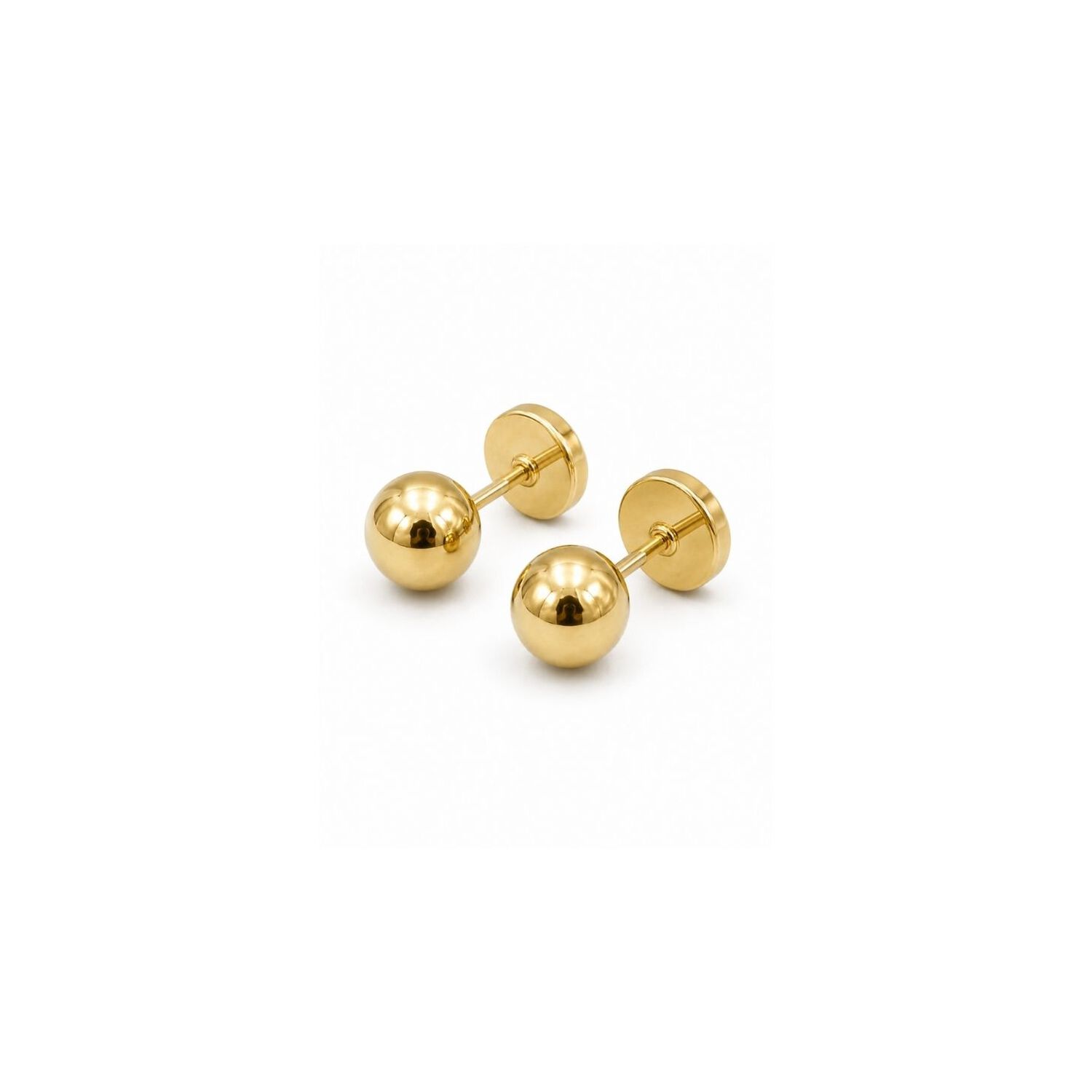Aros Abridores Bolita 5mm N5 Oro 14k Beb&eacute; Hipoalerg&eacute;nico Dorado image number 3.0