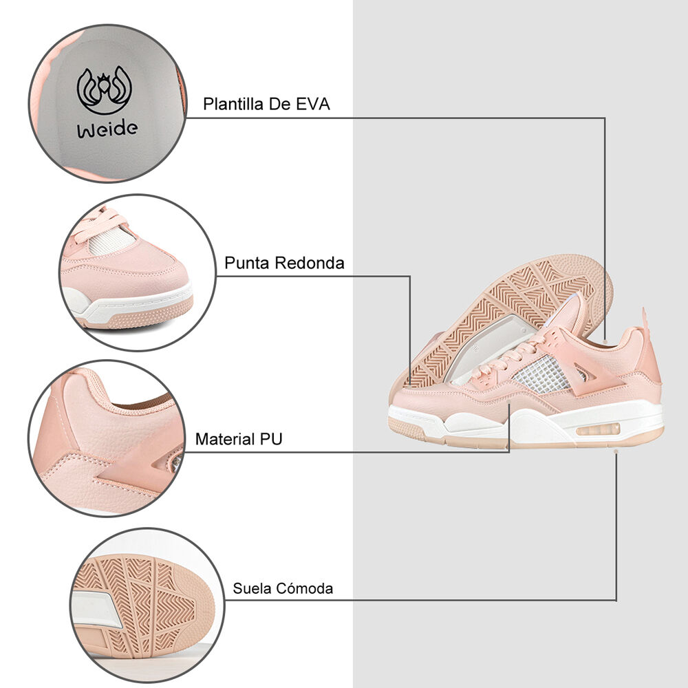 Zapatillas Deportivas Casual Mujer Con Cordones Weide Tfa202 image number 5.0
