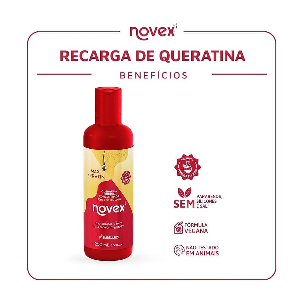 Tratamiento De Keratina Liquida Max Keratin Novex 250 Ml image number 3.0