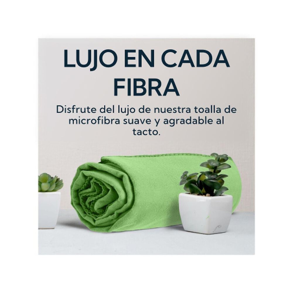 Pack 2 Toallas Microfibra Suede Verde image number 1.0