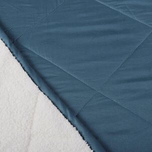 Plumon Emboss+sherpa 1.5 Plazas Azul