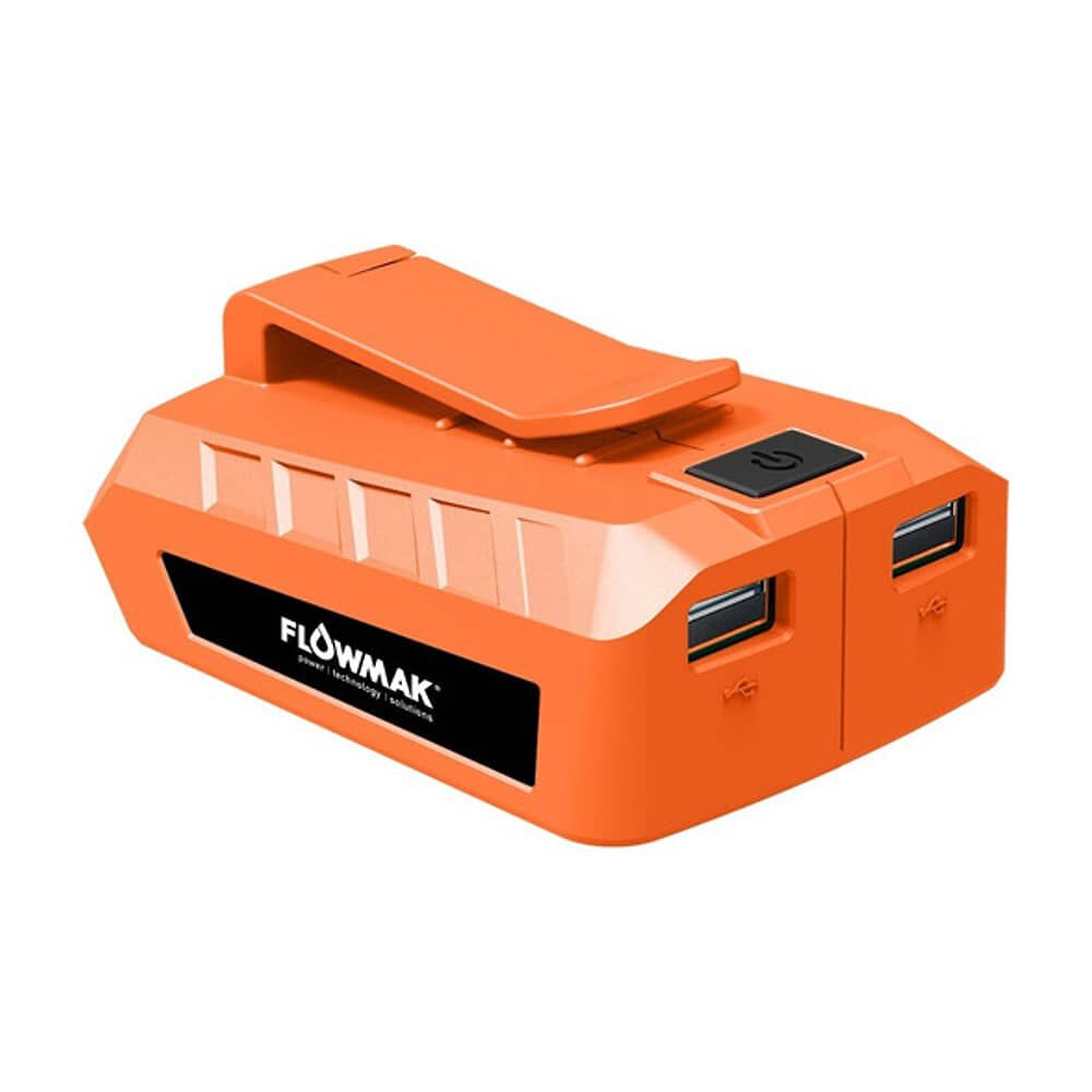 Adaptador De Bater&iacute;a 18v Con Puerto Usb Marca Flowmak image number 0.0