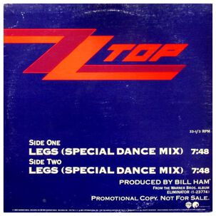 Zz Top - Legs (special Dance Mix) | 12" Maxi Single Usado