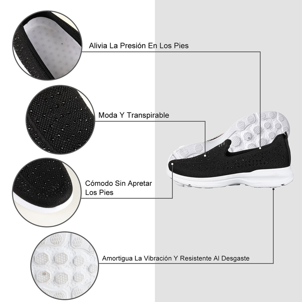 Zapatilla Casual Mujer Slip On Con Pedrer&iacute;a Weide Tfa203 image number 7.0