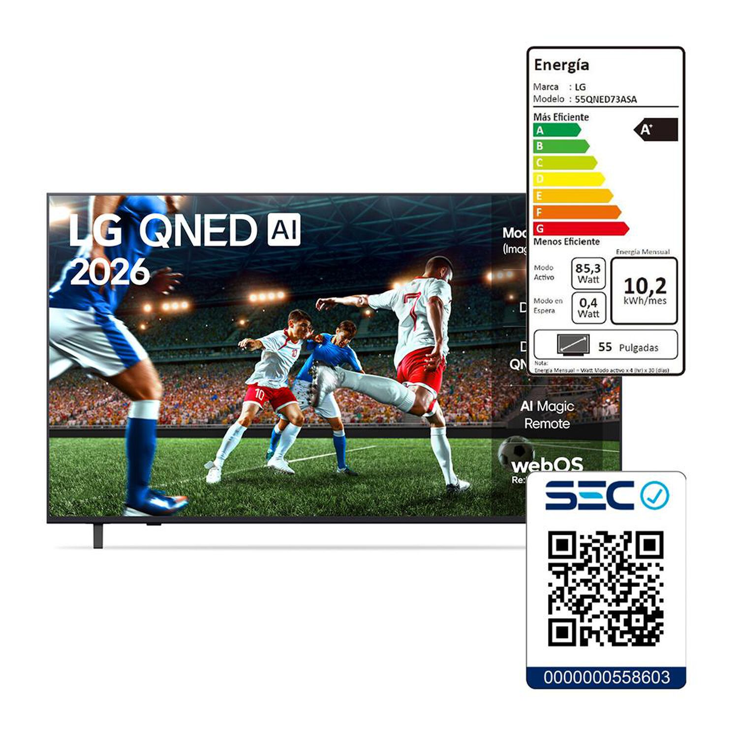 Qned 55" LG 55QNED73ASA / Ultra HD 4K / Smart TV image number 10.0