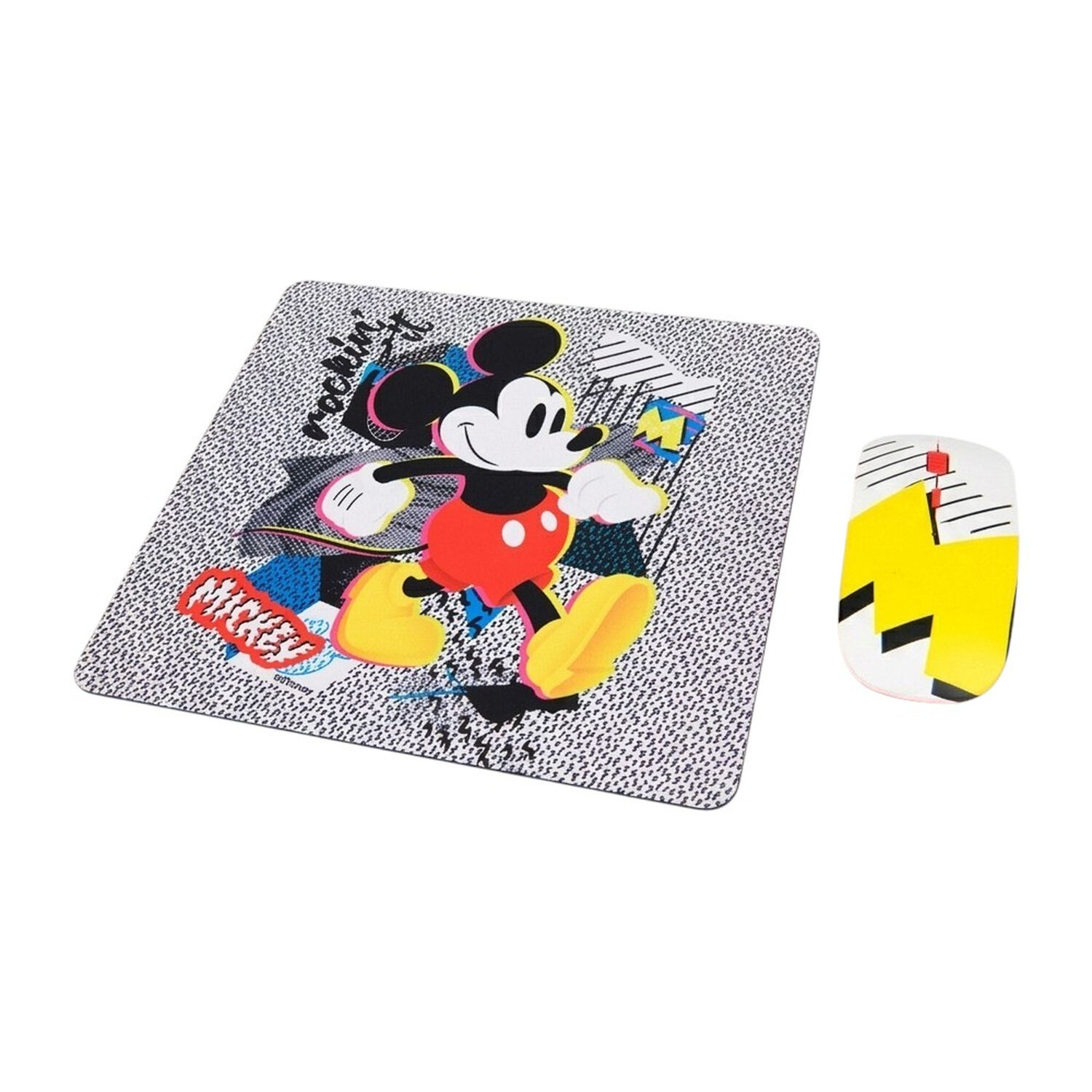 Kit Mouse Inal&aacute;mbrico + Mousepad Disney Mickey Dise&ntilde;o Divertido Y Conexi&oacute;n Sin Cables image number 0.0