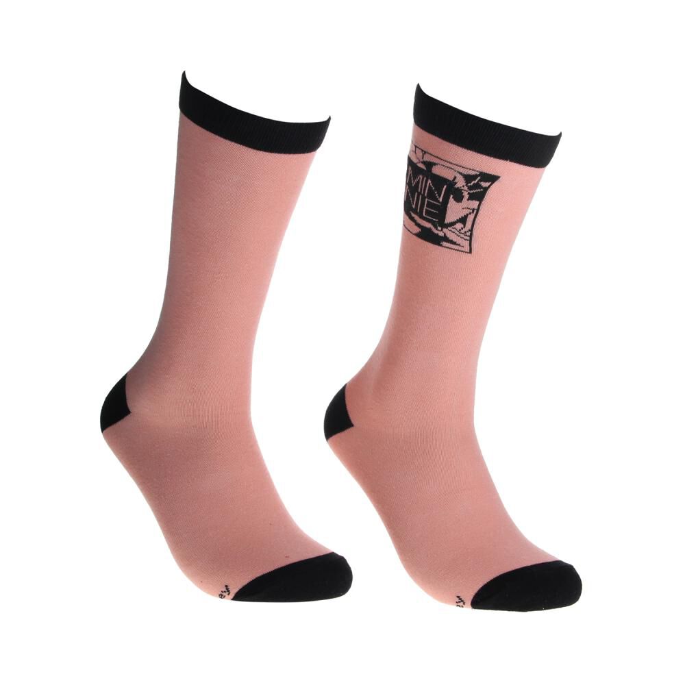 Pack Calcetines Mujer Largo Pink Minnie / 2 Pares