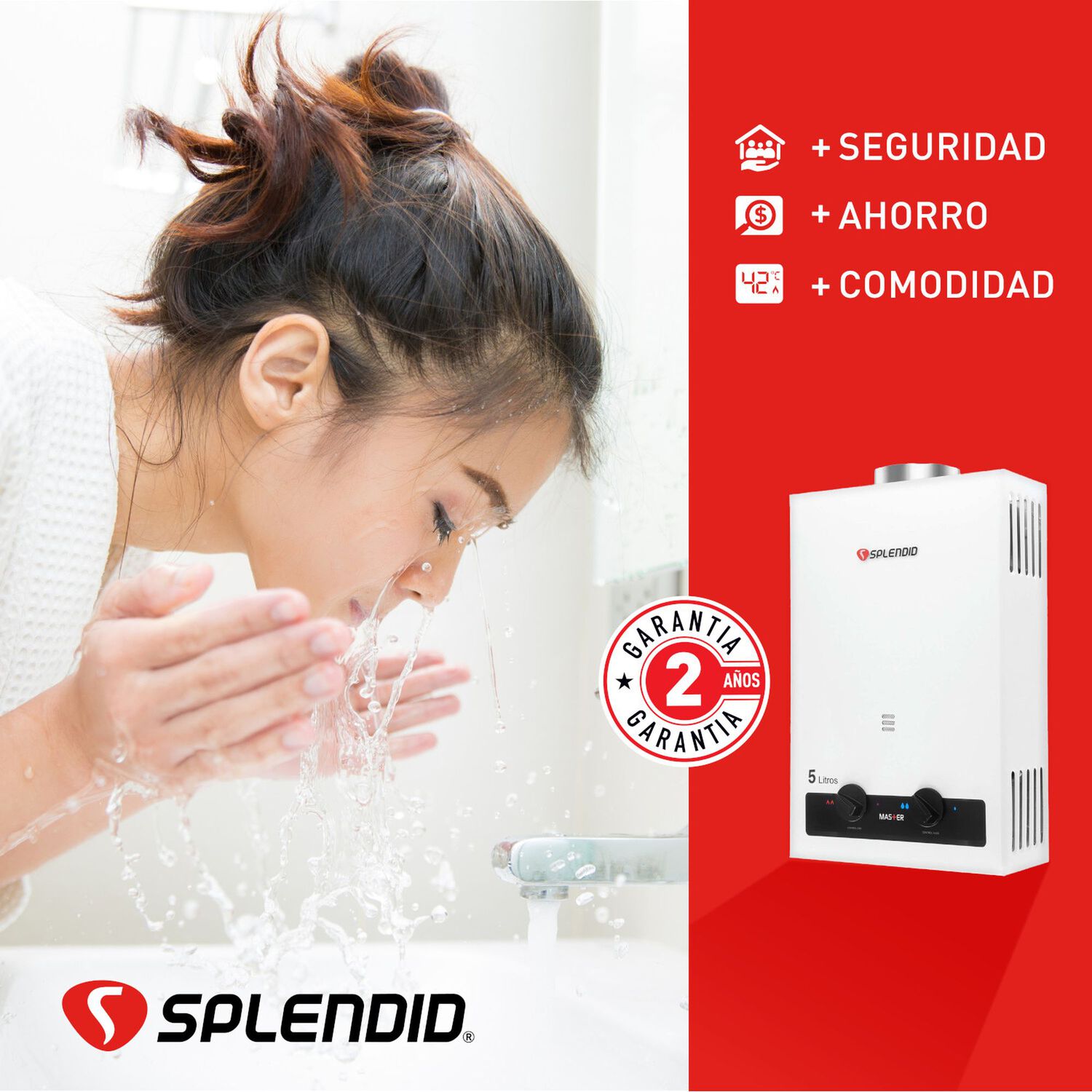 Calefont 5 Litros Gas Licuado Tiro Natural Splendid image number 4.0