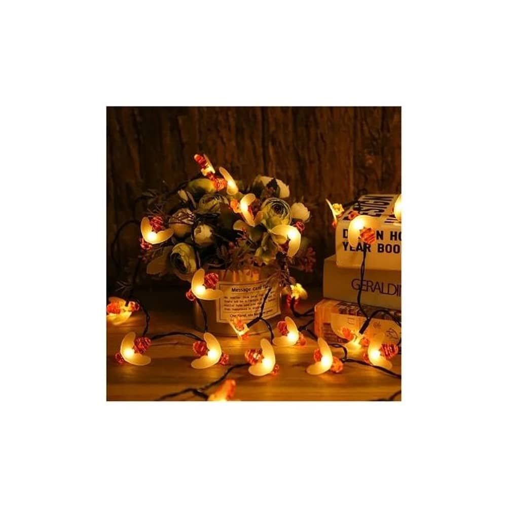 Cadena De Luces Solares De 30 Ledes Para Exterior Jard&iacute;n Luces Abeja image number 3.0