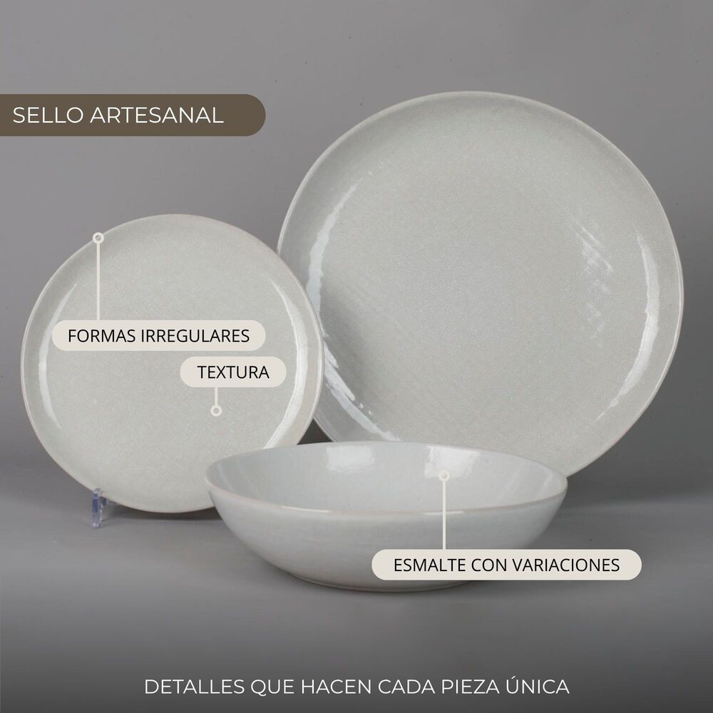 Vajilla Cer&aacute;mica Split 18 Piezas Para 6 Personas image number 1.0