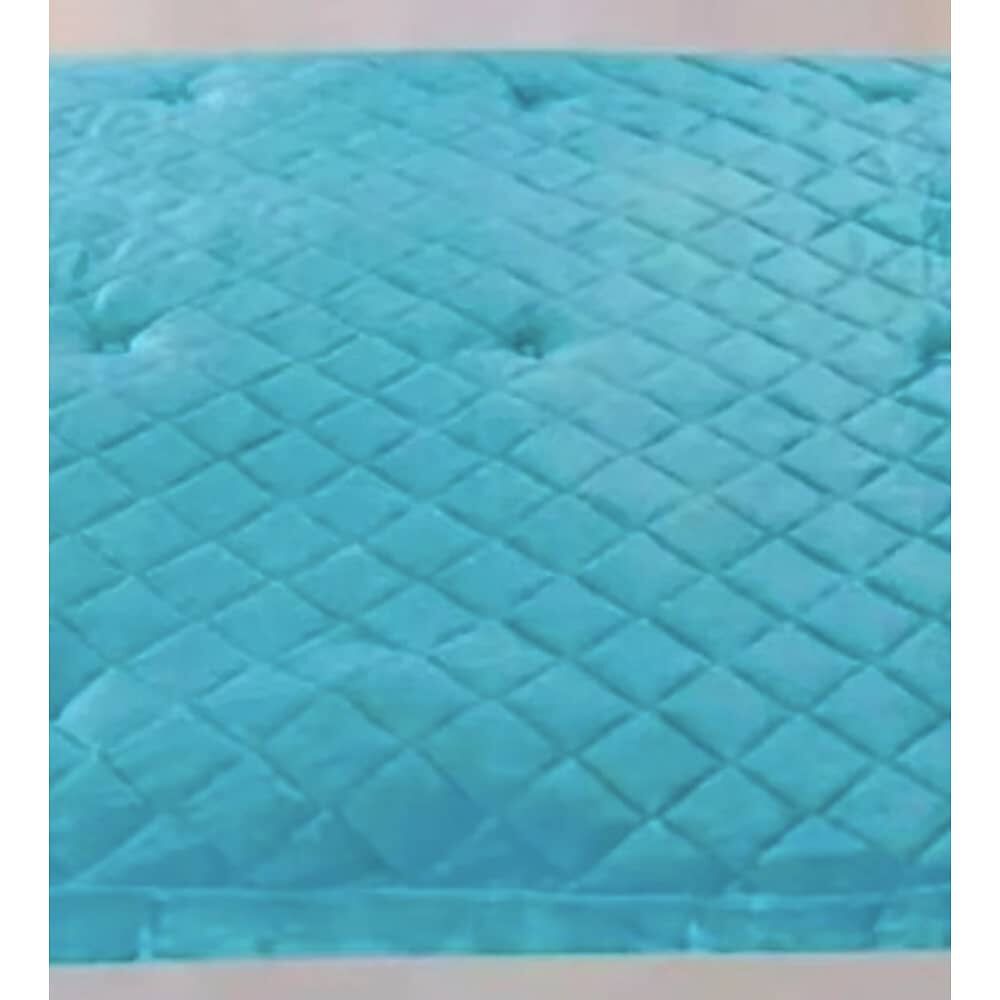 Cubre Colch&oacute;n Plush Acolchado 2 Plazas Celeste image number 1.0