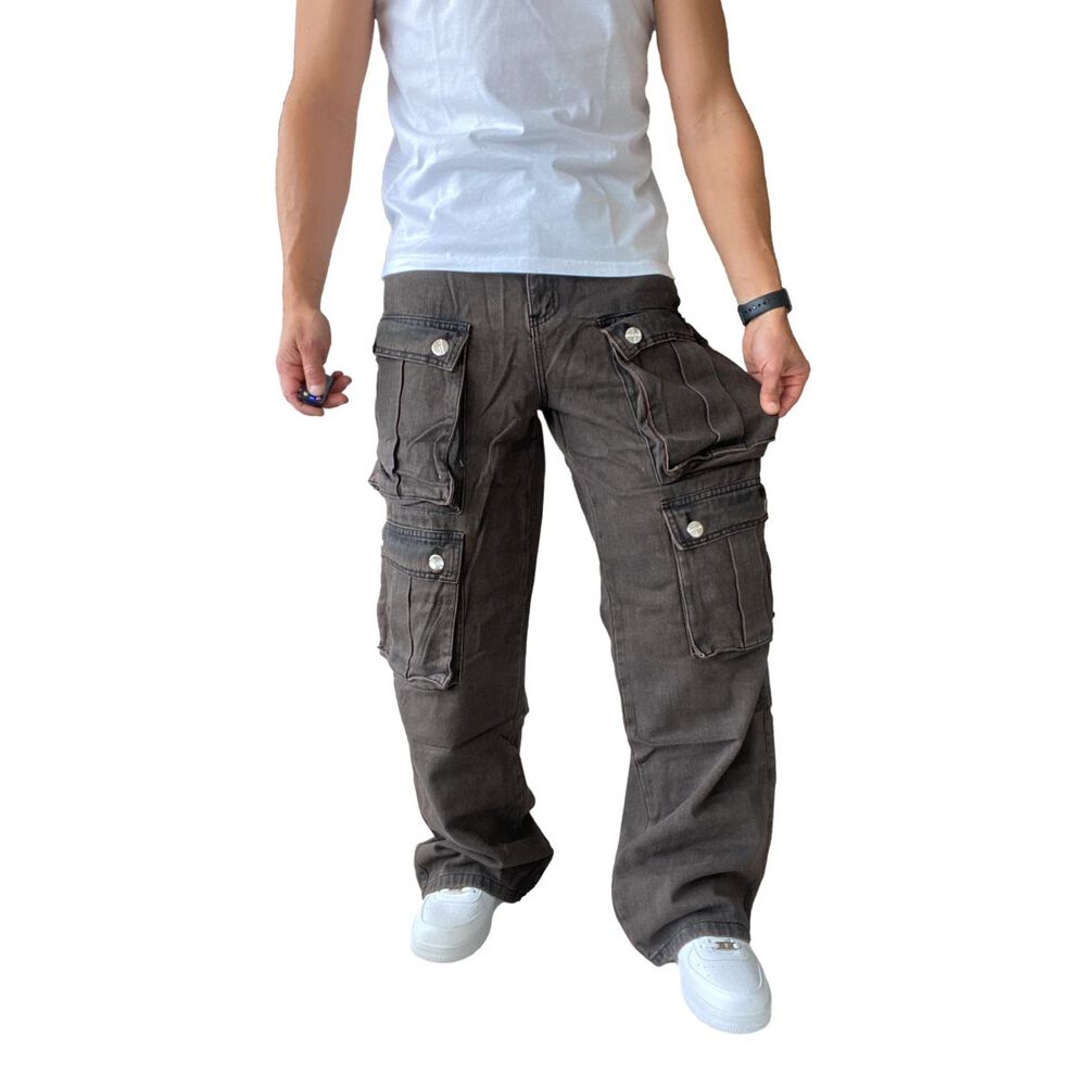 Jeans Diábolo Cargo Ancho Wide Leg Hombre image number 23.0