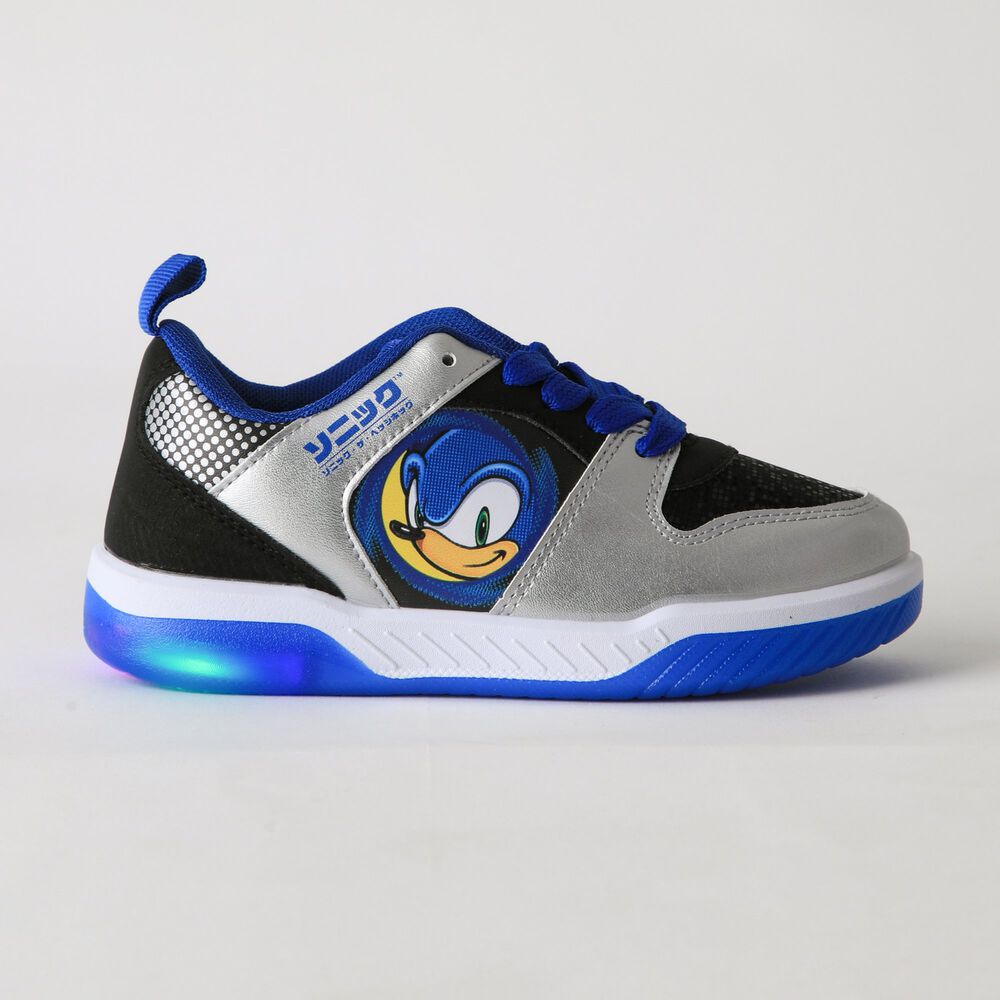 Zapatilla Luces Ni&ntilde;o Cara Azul Sonic image number 0.0