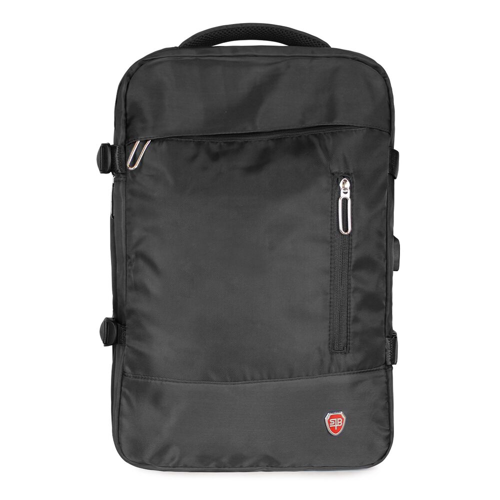 Mochila De Viaje Viral Negra Con Usb Swiss Bag image number 0.0