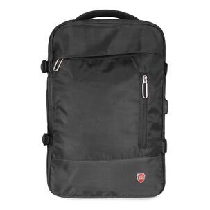 Mochila De Viaje Viral Negra Con Usb Swiss Bag