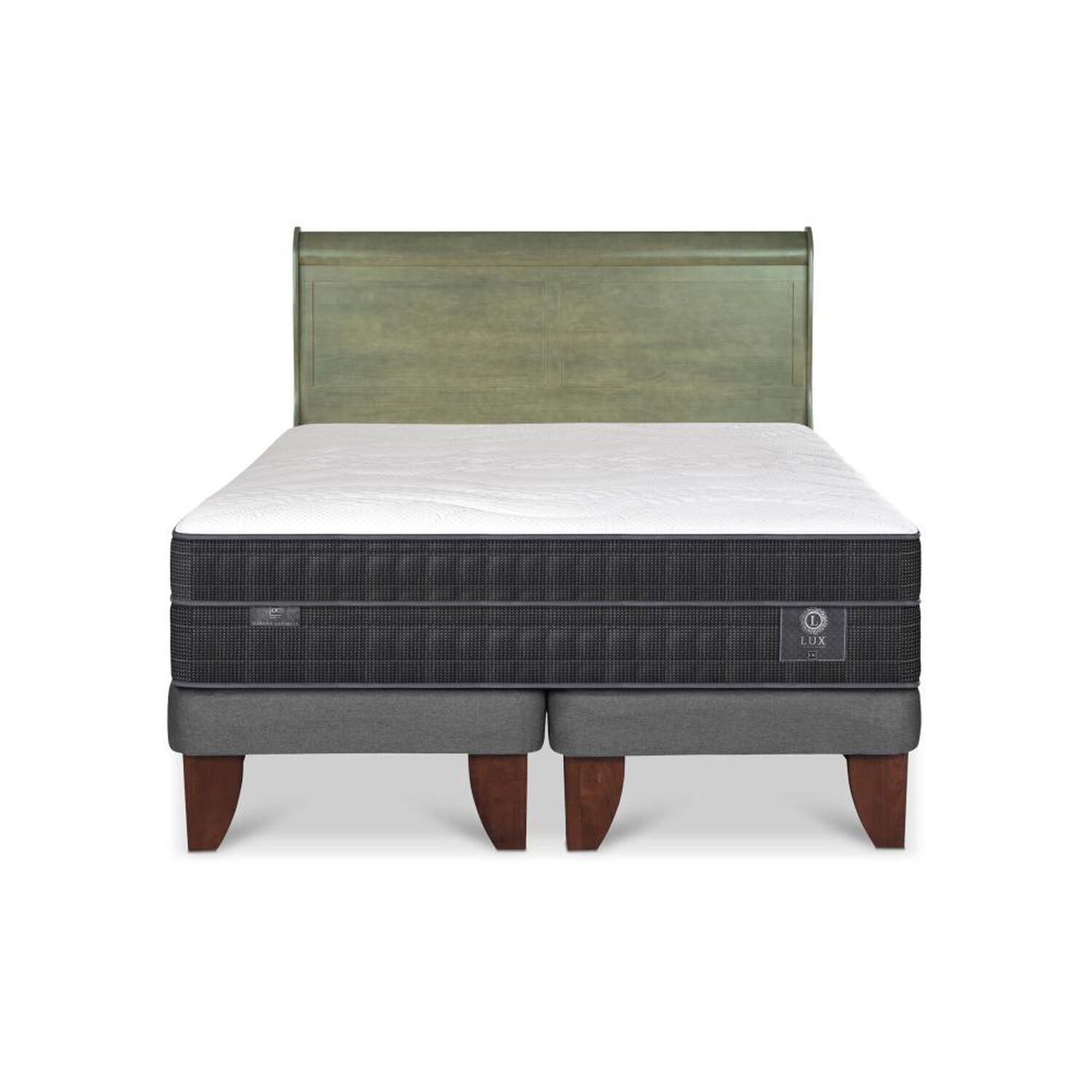 Cama Europea Cic Lux / 2 Plazas / Base Dividida + Respaldo image number 0.0