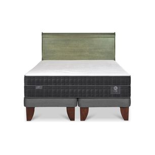 Cama Europea Cic Lux / 2 Plazas / Base Dividida + Respaldo
