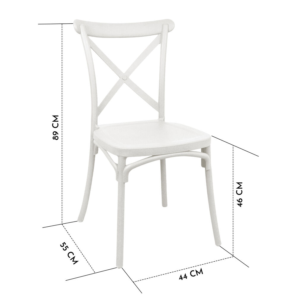 Silla Terraza Plástica Petra Blancas image number 2.0