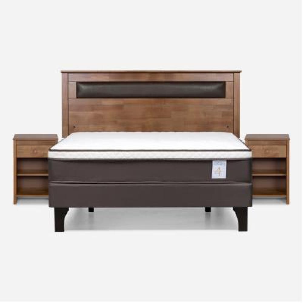 Cama Europea Rosen New Style 4 Plus / 2 Plazas / Base Normal + Set De Maderas Ferrara image number 8.0