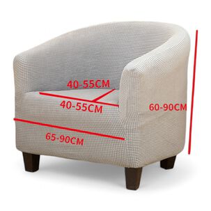  Funda Para Poltrona Elasticada Tela Cuadrille Texturizada Color Café Oscuro