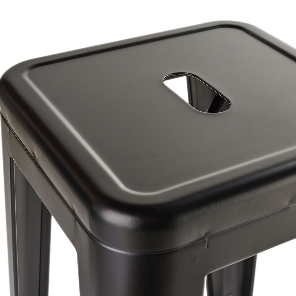 Pack 4 Pisos De Bar Metal Tolix Negro image number 3.0