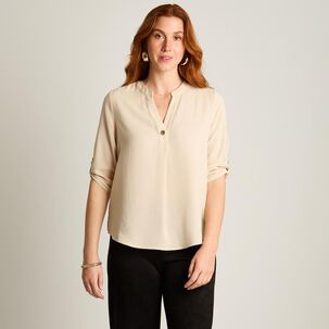 Blusa Manga 3/4 Cuello V Mujer Lorenzo Di Pontti