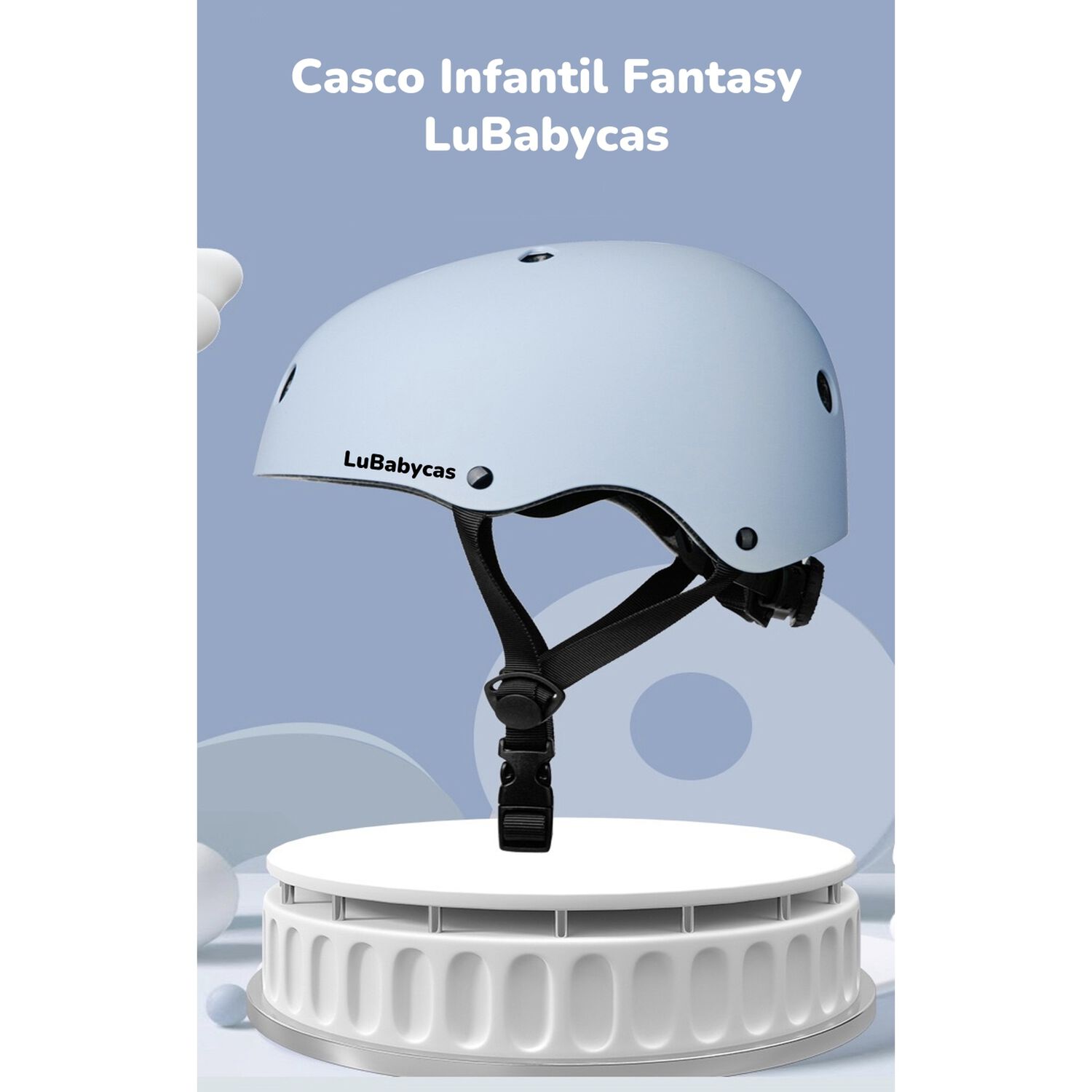 Casco Infantil Bicicleta Regulable Fantasy Rosado Lubabycas image number 6.0
