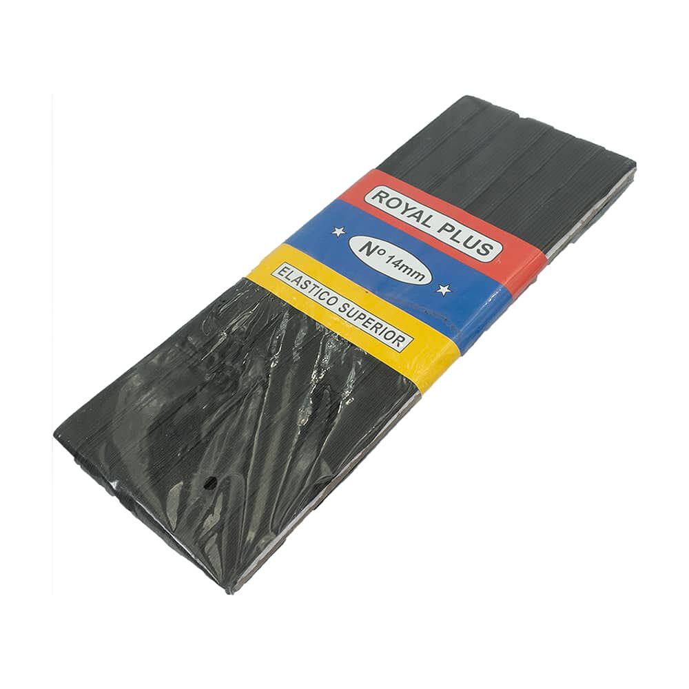El&aacute;stico Negro N&deg;8 (14mm) De Ancho, Pieza De 10 Mts image number 0.0