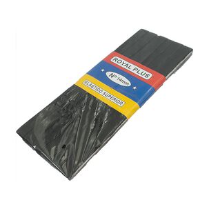 El&aacute;stico Negro N&deg;8 (14mm) De Ancho, Pieza De 10 Mts