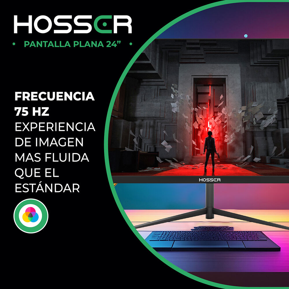Monitor Notebook Pc Plano 24 Pulgadas Hosser Full Hd Hdmi image number 6.0
