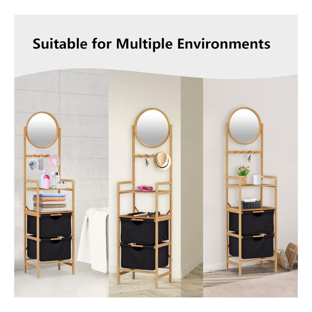 Estante Organizador De Ba&ntilde;o 4 Niveles Con Espejo image number 4.0