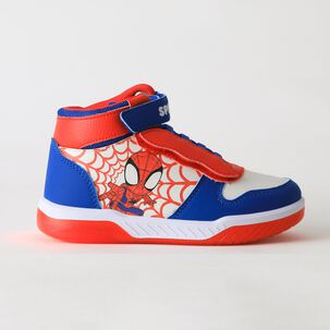 Zapatilla Ca&ntilde;a Alta Ni&ntilde;o Luces Spidey Blanco Marvel