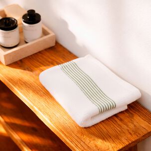 Toalla De Mano Mav Nautica 100% Algod&oacute;n Alta Calidad Blanca-verde