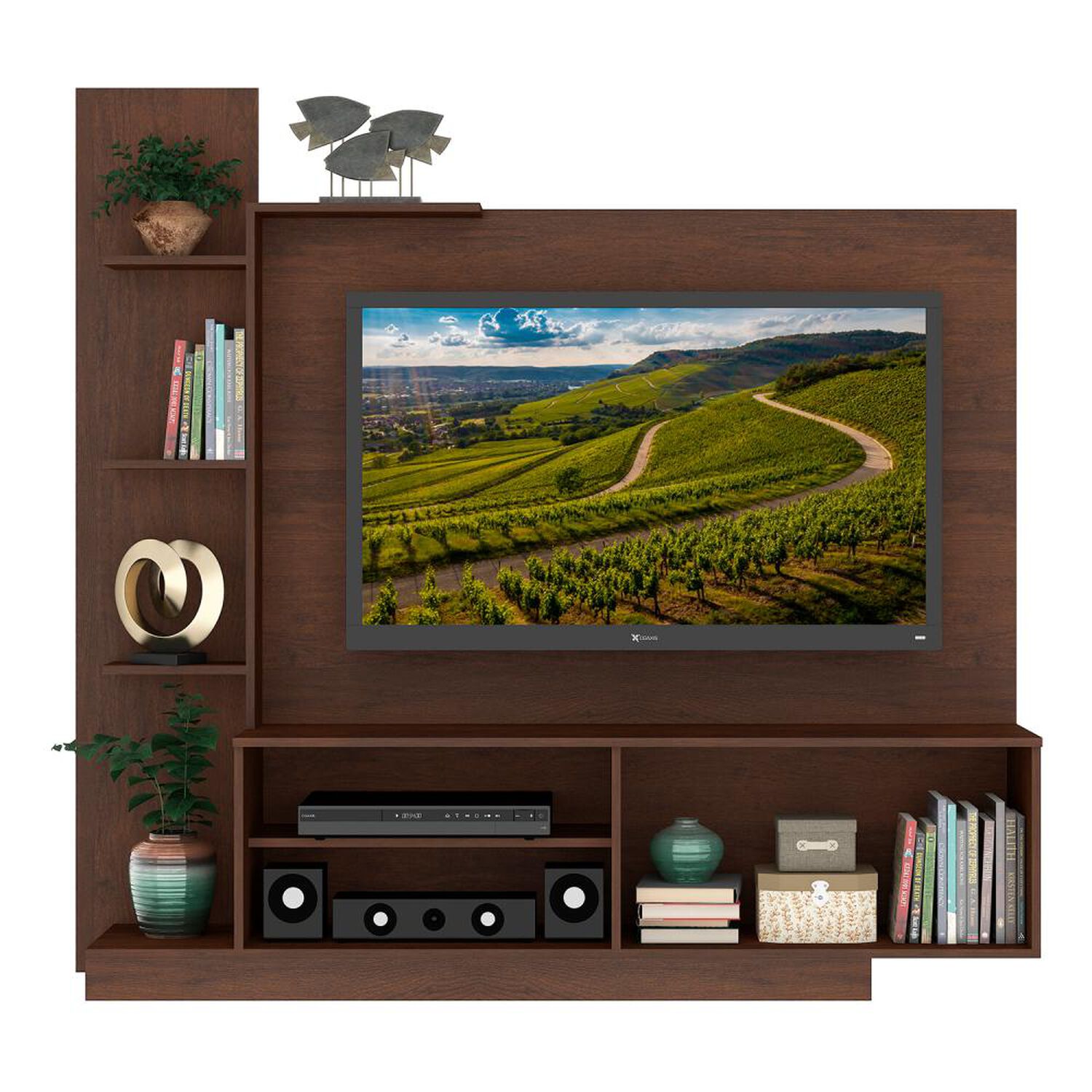 Rack Vekkahome Home Tv Reina Rustic / 2 Puertas image number 2.0