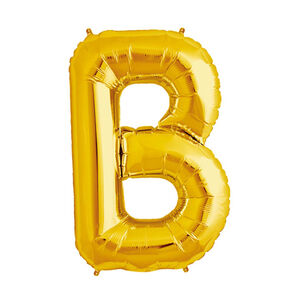 Globo Metalico Dorado 76cm App Letra B