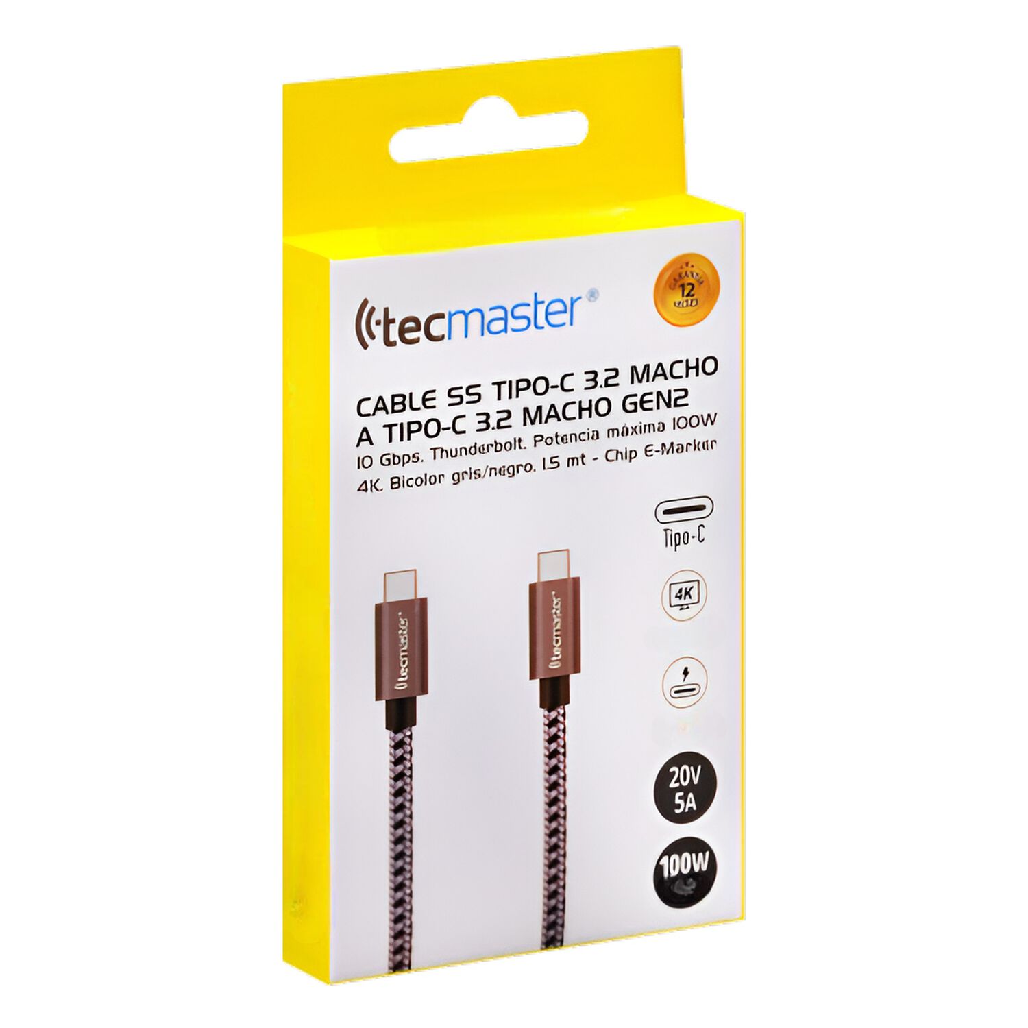 Cable De Datos Type-c 100w 4k Thunderbolt 1.5m Deluxe 200545 image number 2.0