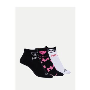 Calcetines Tobilleros Mujer Ankle Nn Face Ngx / 3 Pares