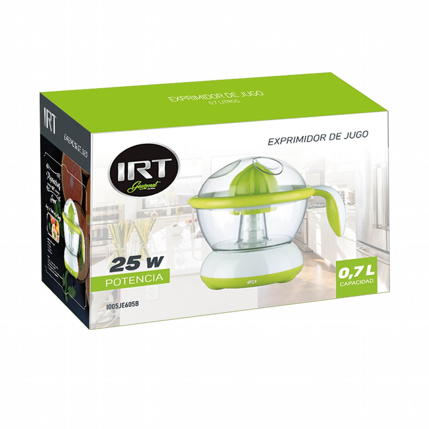 Exprimidor De Jugo El&eacute;ctrico Irt 700 Ml Verde 220v image number 4.0