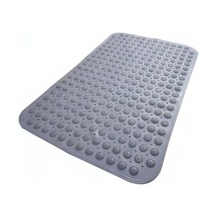 Tapete Alfombra Goma Antideslizante Piso Ducha Ba&ntilde;o Gris
