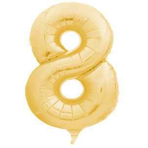 Globo Metálico Satín Matte 80 Cm N 8 Big Party