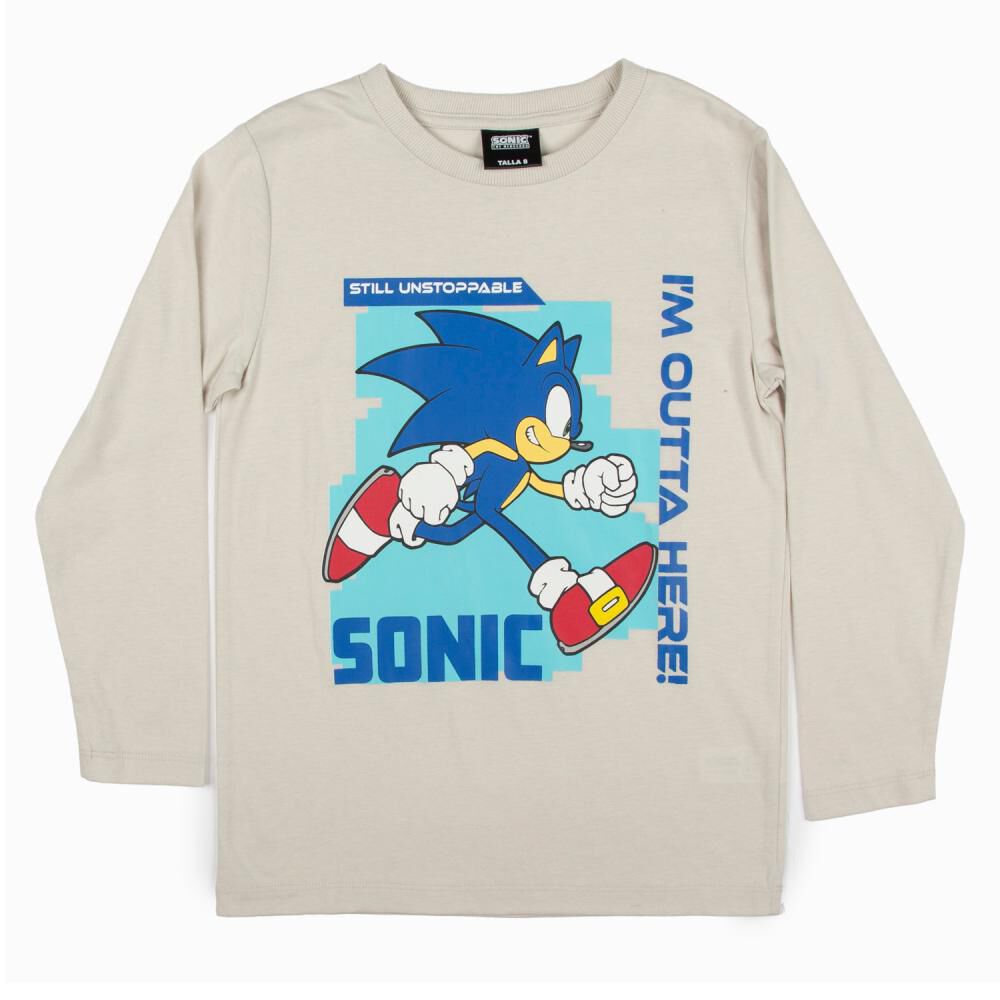 Polera Manga Larga Niño Corriendo Sonic image number 0.0