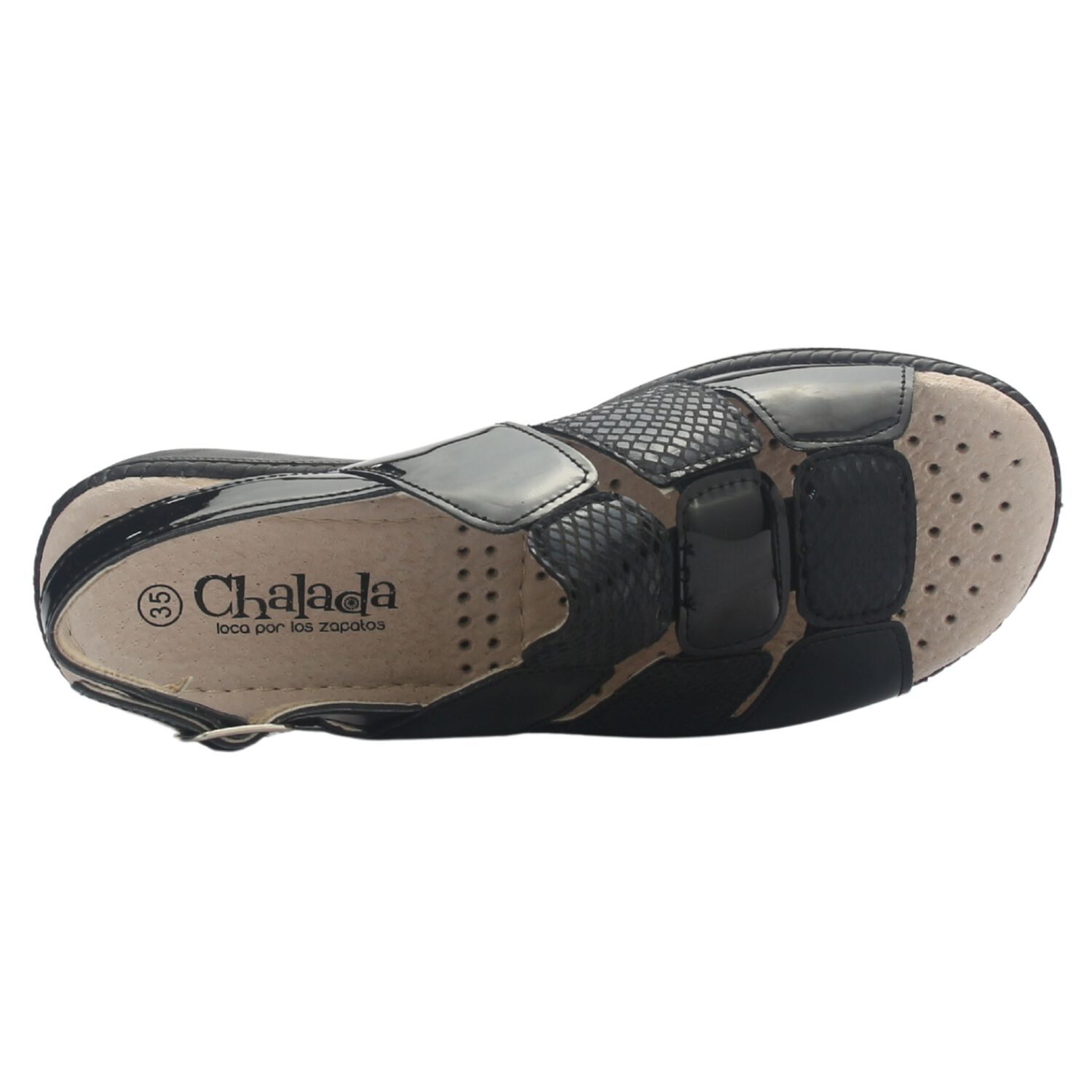 Sandalia Mujer Chalada Lupe-85 Negro Casual image number 4.0