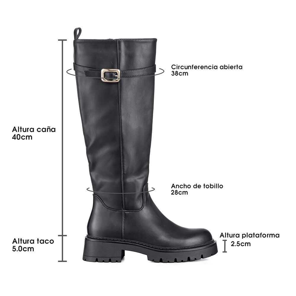 Bota Larga Mujer Eco Cuero Moda Antideslizante Weide Czy617 image number 6.0