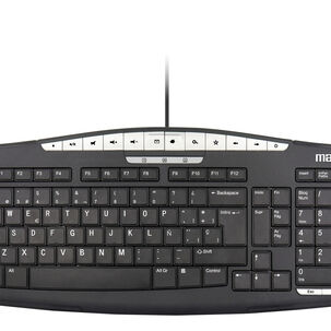 Teclado Multifuncional Maxell Kb-100 Conector Usb Negro
