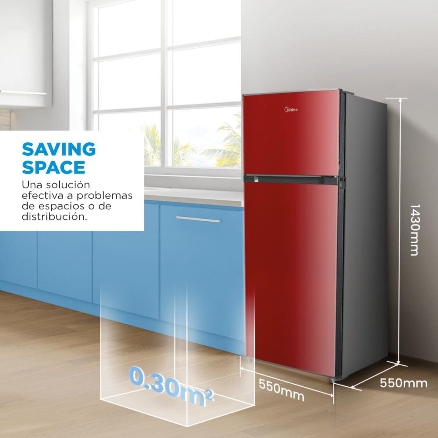 Refrigerador Top Freezer Midea MDRT294FGE13 / Fr&iacute;o Directo / 204 Litros / E image number 5.0