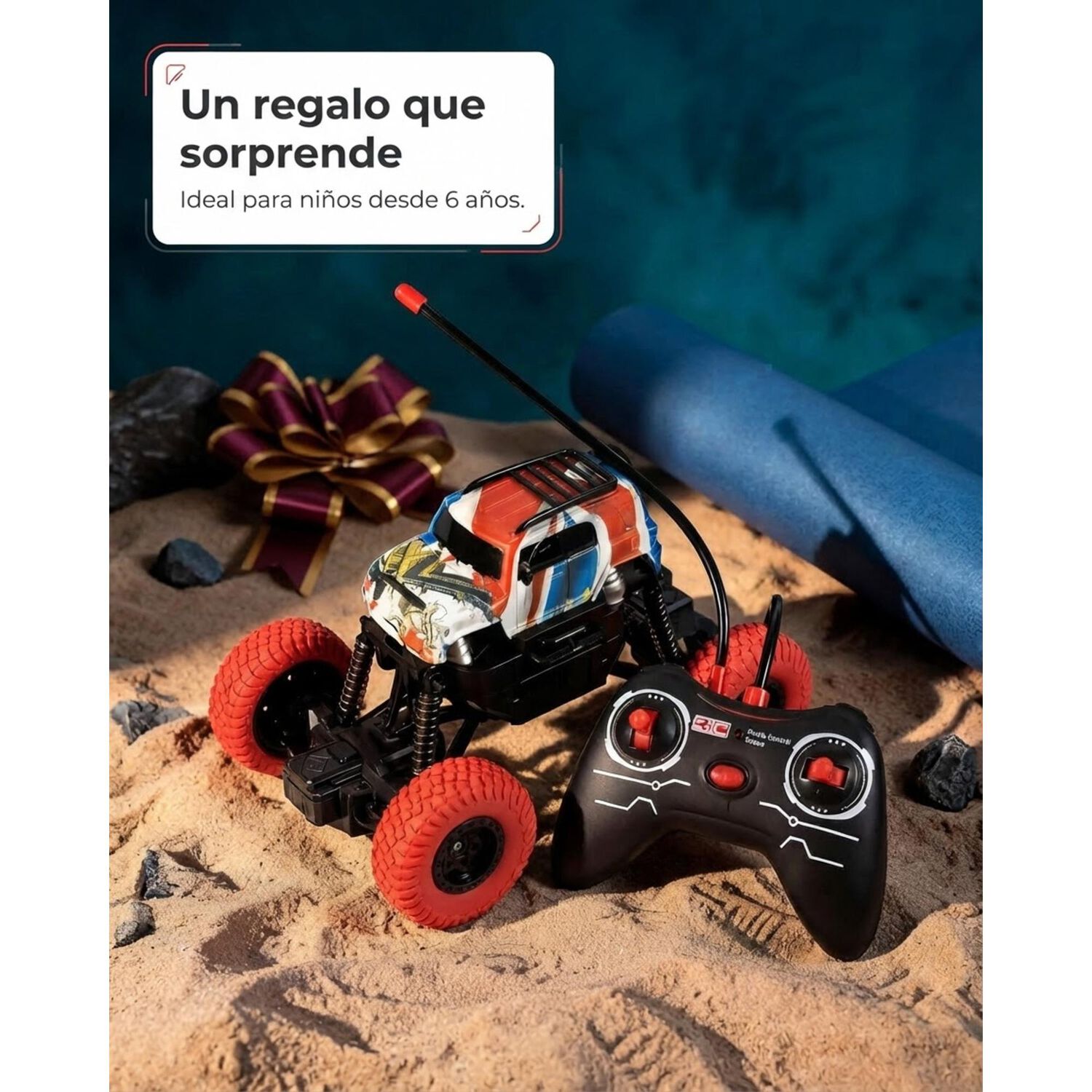 Auto Camioneta 4x4 Rally Control Remoto Todo Terreno Juguete image number 36.0